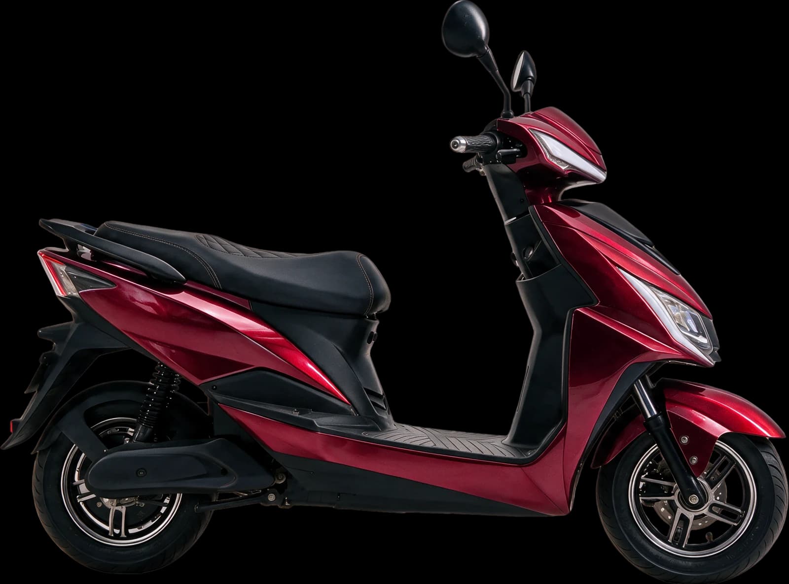 SZC E-Cruiser AM, električni skuter v barvi rdeča, s strani